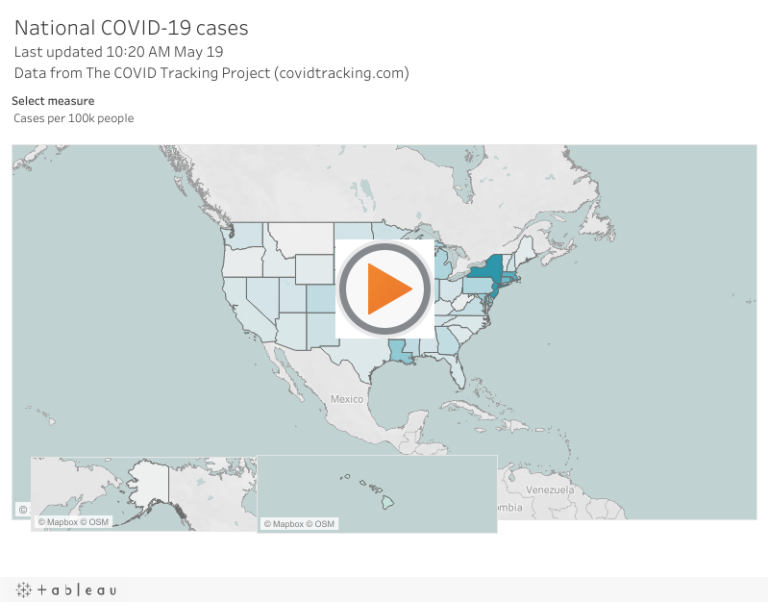 COVID-19 data: U.S. map