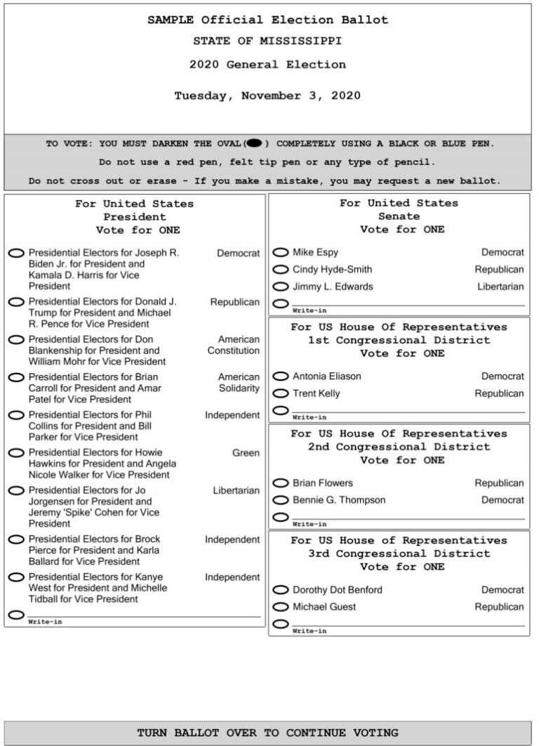 Here’s what the November ballot will look like in Mississippi