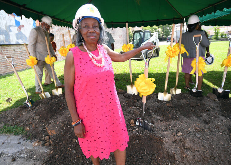 Farish Street groups break ground on green space