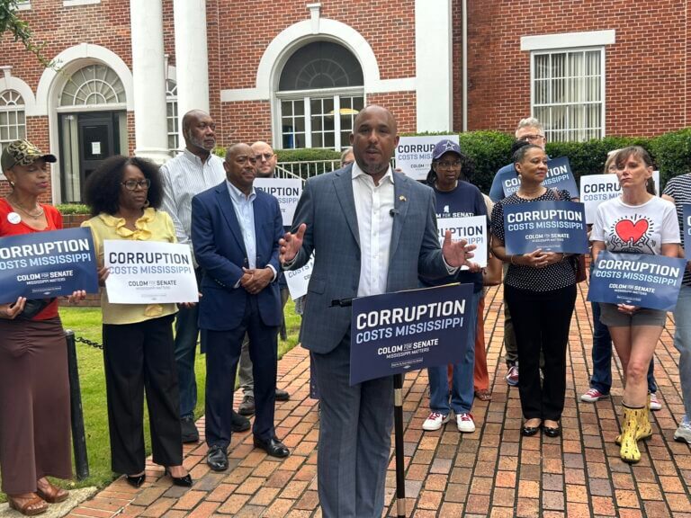 Democratic Senate candidate Scott Colom advocates a ban on Congress trading stocks